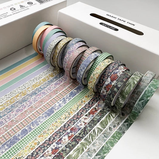 B1_Nature_20 rolls Washi tape colorful dividing line combination box