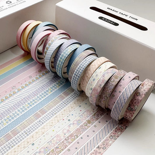 B3_Kawai_20 rolls Washi tape colorful dividing line combination box