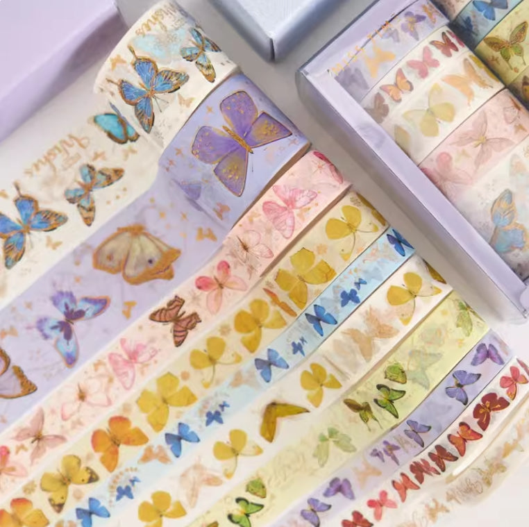 D7_Hot stamping combination 10 rolls Washi tape set - Butterfly