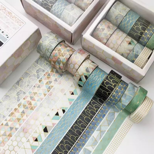 D3_Hot stamping combination 10 rolls Washi tape set - Geometry