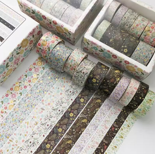 D6_Hot stamping combination 10 rolls Washi tape set - Garden