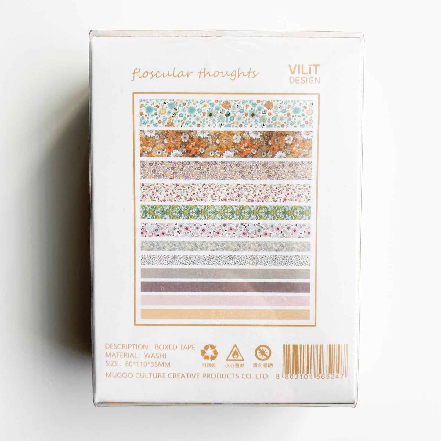 A8_Floral Thoughts_12 rolls Washi tape set