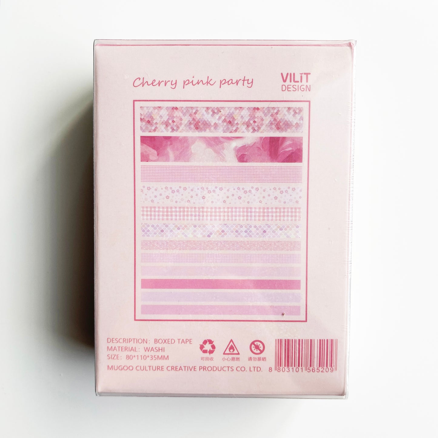 A7_Cherry Pink Party _12 rolls Washi tape set